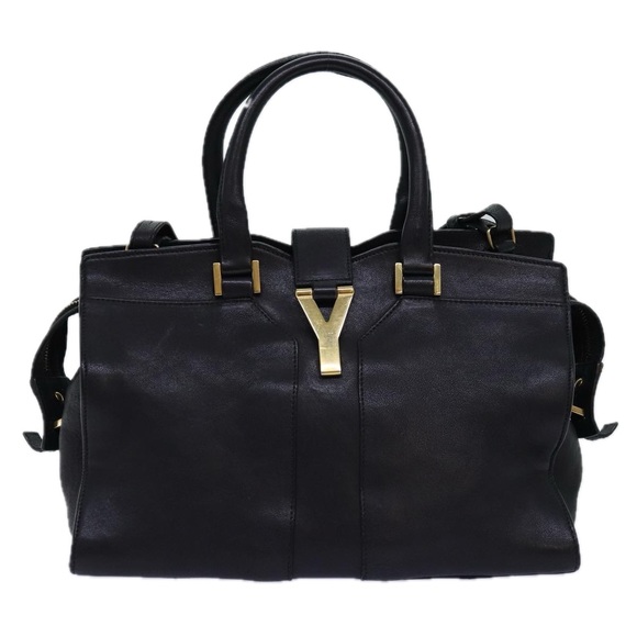 SAINT LAURENT Cavass Chic Mini Hand Bag Leather 2way Black 311222 Auth yk12857 - Picture 13 of 16